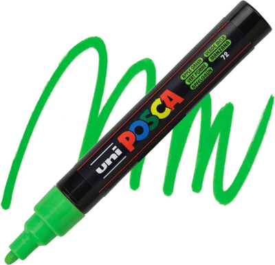 Marcador Acrílico Verde Manzana PC-5M Punta Media Posca