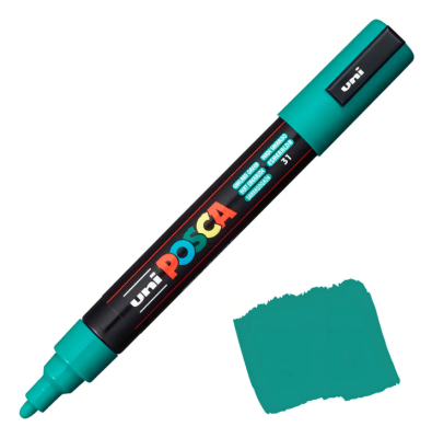 Marcador Acrílico Verde Esmeralda PC-5M Punta Media Posca1