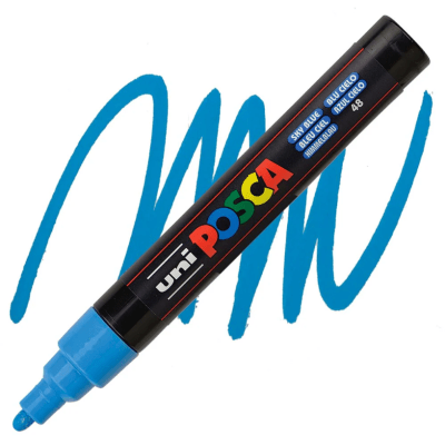 Marcador Acrílico Azul Cielo PC-5M Punta Media Posca1