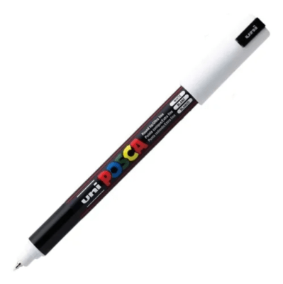 Marcador Acrílico Blanco PC-1MR Punta Extra Fina Posca