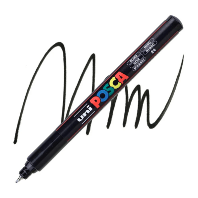 Marcador Acrílico Negro PC-1MR Punta Extra Fina Posca