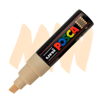 Marcador Acrílico Beige PC-8K Punta Biselada Posca