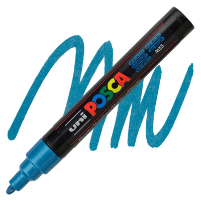 Marcador Acrílico Azul Metálico PC-5M Posca