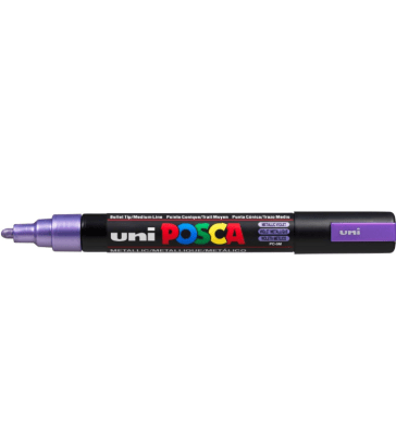 Marcador Acrílico Violeta Metálico PC-5M Punta Media Posca
