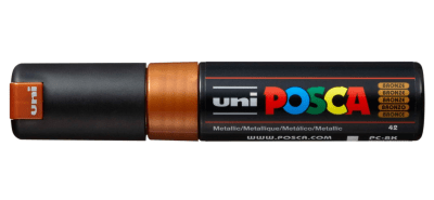 Marcador Acrílico Bronce PC-8K Punta Biselada Posca