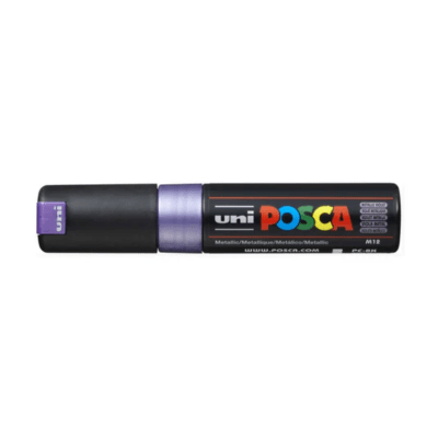 Marcador Acrílico Violeta Metálico PC-8K Punta Biselada Posca