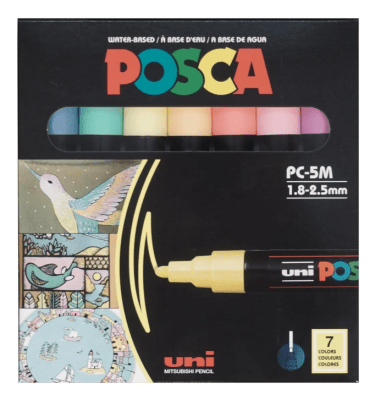 Set 7 Marcadores Acrílicos Pastel PC-5M Posca