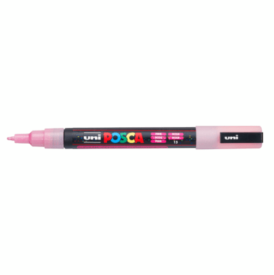 Marcador Acrílico Rosa Brillante PC-3M Punta Fina Posca