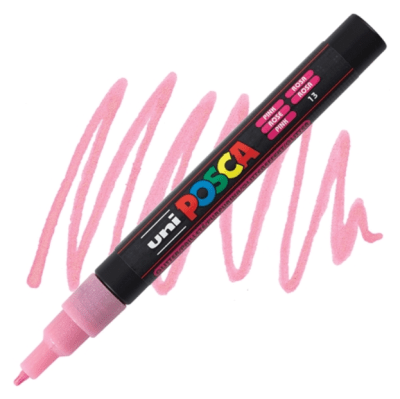 Marcador Acrílico Rosa Brillante PC-3M Punta Fina Posca