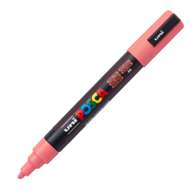 Marcador Acrílico Rosa Coral PC-5M 1.8-2.5mm Posca