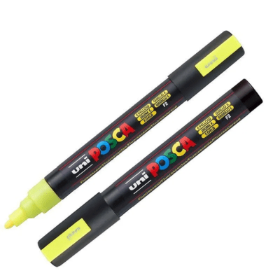 Marcador Acrílico Amarillo Fluor PC-5M Posca