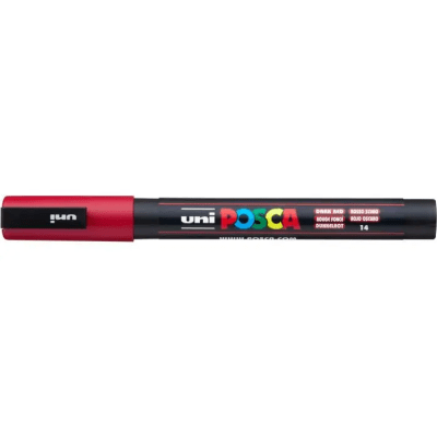 Marcador Acrílico Rojo Oscuro PC-3M Punta Fina Posca
