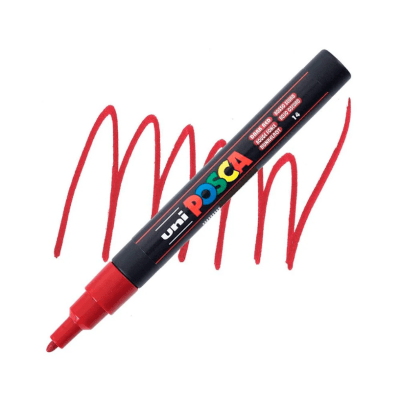 Marcador Acrílico Rojo Oscuro 3M 0.9-1.3mm Posca