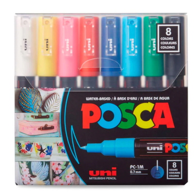 Set 8 Marcadores Acrílicos PC-1M 0.7mm Posca
