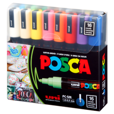 Set 16 Marcadores Acrílicos PC-5M 1.8-2.5mm Posca