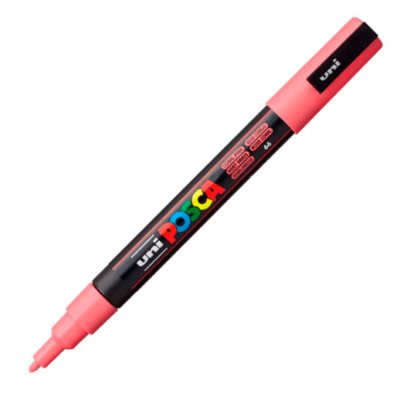 Marcador Acrílico Rosa Coral PC-3M 0.9-1.3mm Posca