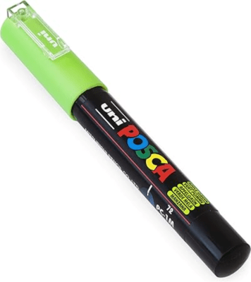 Marcador Acrílico Verde Manzana PC-1M 0.7mm Posca