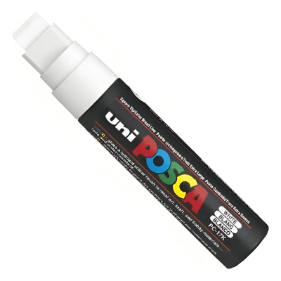 Marcador Acrílico Blanco PC-17K Punta Rectangular XXL Posca