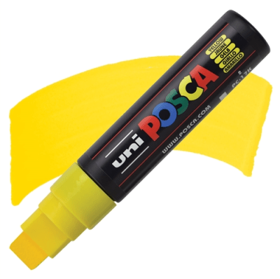 Marcador Acrílico Amarillo PC-17K Punta Rectangular XXL Posca