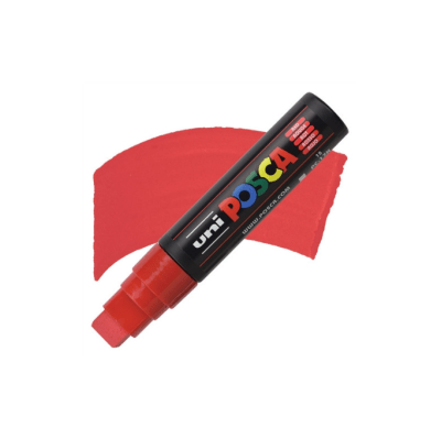 Marcador Acrílico Rojo PC-17K Punta Rectangular XXL Posca