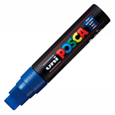 Marcador Acrílico Azul PC-17K Punta Rectangular XXL Posca