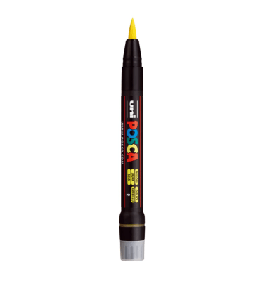 Marcador Acrílico Pincel Amarillo PCF-350 Posca