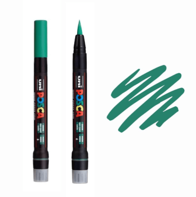 Marcador Acrílico Verde Punta Pincel PCF-350 Posca