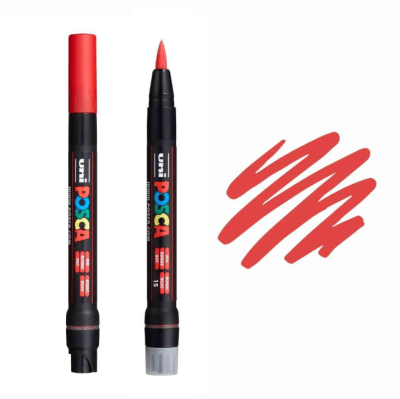 Marcador Acrílico Pincel Rojo PCF-350 Posca