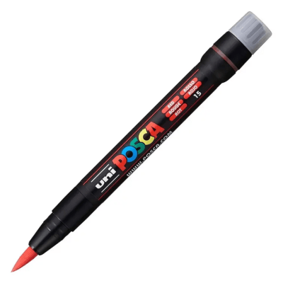 Marcador Acrílico Pincel Rojo PCF-350 Posca