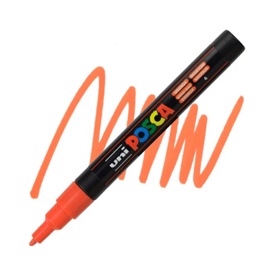 Marcador Acrílico Naranja PC-3M Punta Fina Posca