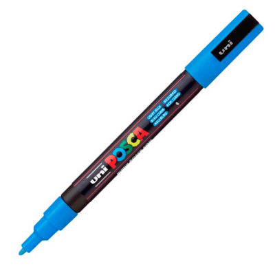 Marcador Acrílico Azul Claro PC-3M Posca