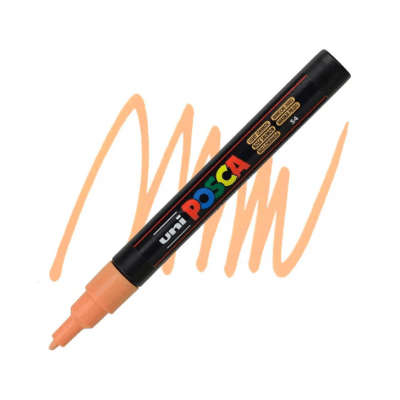 Marcador Acrílico Naranja Claro PC-3M Punta Fina Posca
