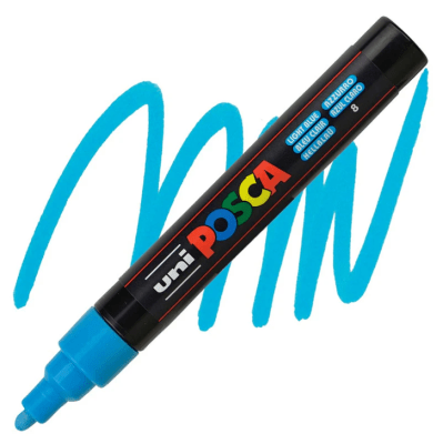 Marcador Acrílico Azul Claro PC-5M Posca