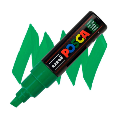 Marcador Acrílico Verde PC-8K Punta Biselada Posca