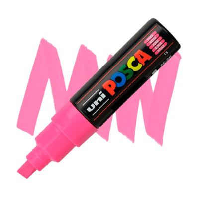 Marcador Acrílico Rosa PC-8K Punta Biselada Posca1
