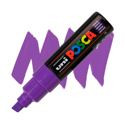 Marcador Acrílico Violeta PC-8K Punta Biselada Posca