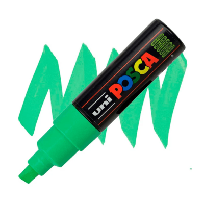 Marcador Acrílico Verde Claro PC-8K Punta Biselada Posca