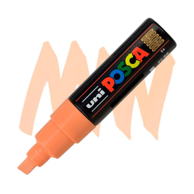 Marcador Acrílico Naranja Claro PC-8K Punta Biselada Posca