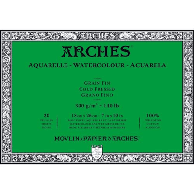 Block Encolado Arches Grano Fino 18x26 cm