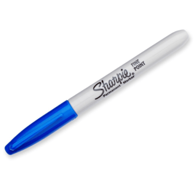 Marcador Permanente Azul Punta Fina Sharpie
