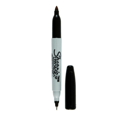 Marcador Doble Punta Negro Sharpie