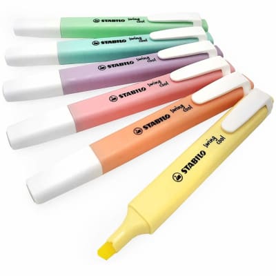 Set 6 destacadores swing cool pastel stabilo