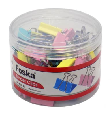 48 Pinzas de carpeta de colores de 25 mm