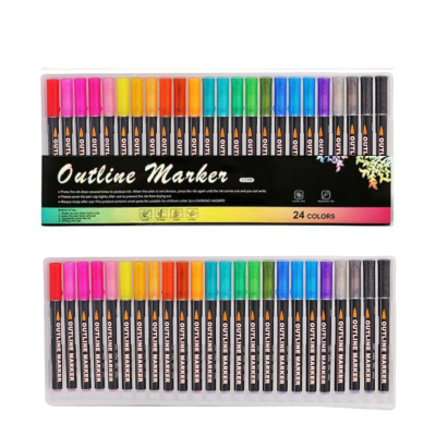 24 marcadores de contorno lettering
