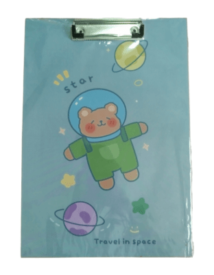Lindo portapapeles oso astronauta