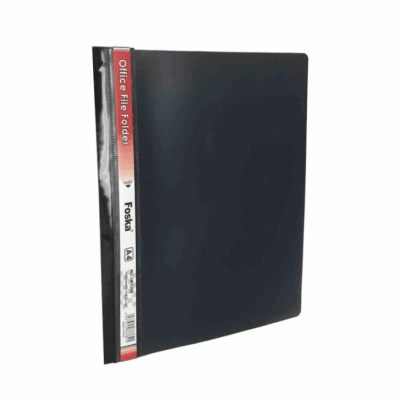 Carpeta Plástica con Gusano A4 Negro LW320B Foska