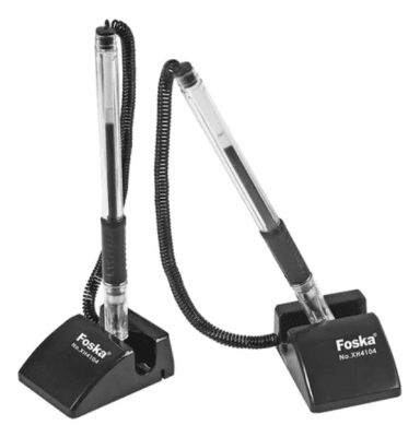 Lápiz Gel de Escritorio con Cadena Negro Foska