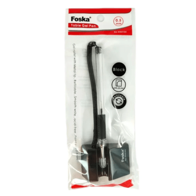 Lápiz Gel de Escritorio con Cadena Negro Foska