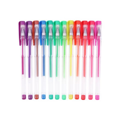 12 Bolígrafos lapiceras gel neón