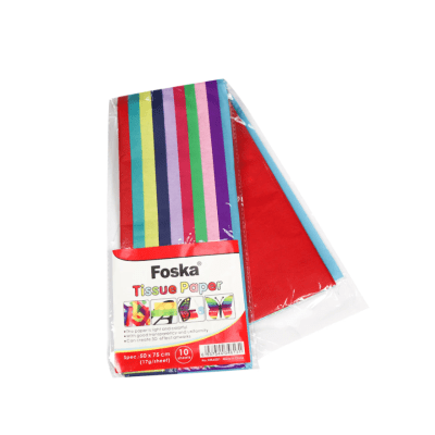 Papel volantin 10 colores 50 x 75 cm Foska1